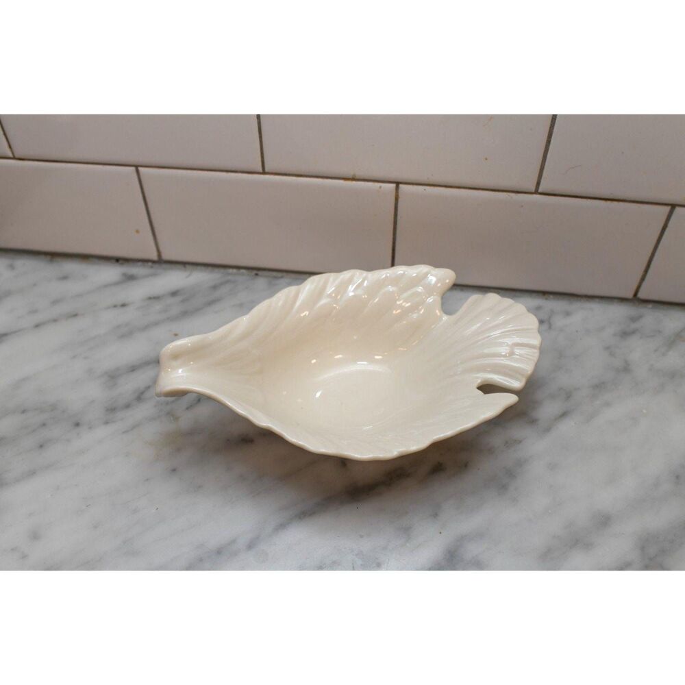 Lenox Porcelain Dove Candy Dish Trinket Holder Ivory Christmas Holiday Tableware